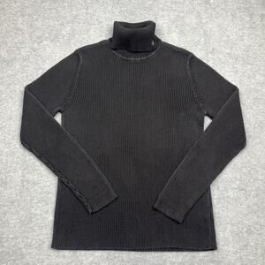 Vintage 90’s Lauren Ralph Lauren Black Ribbed Turtleneck Sweater Women's Large